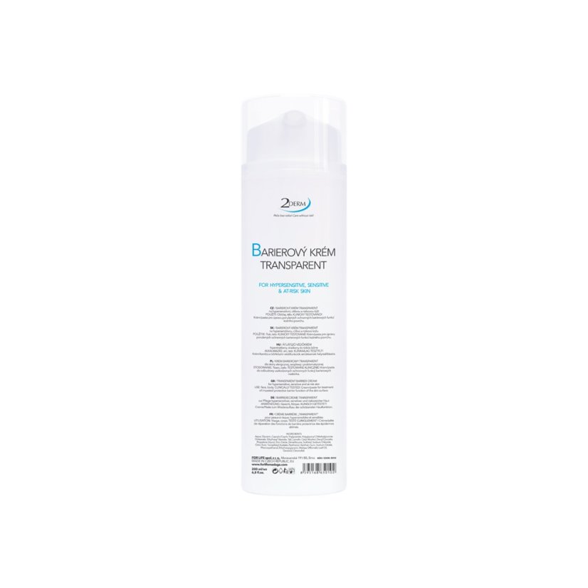 2DERM Bariérový krém - Transparent 200 ml