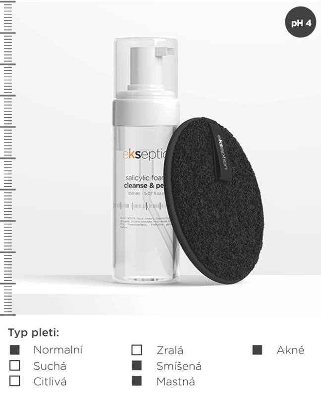 EKSEPTION foam cleanse & peel - čistící pěna pro mastnou pleť 150 ml
