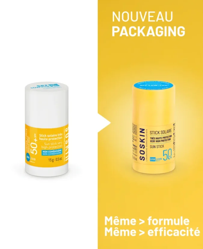 Ochranná tyčinka na obličej - SOSKIN  SPF50+ Sun stick 15g