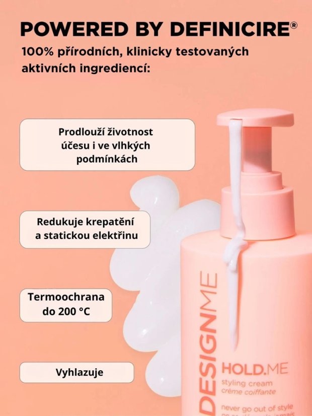 DESIGNME Hold.Me Styling Cream - vyhlazující krém 230 ml
