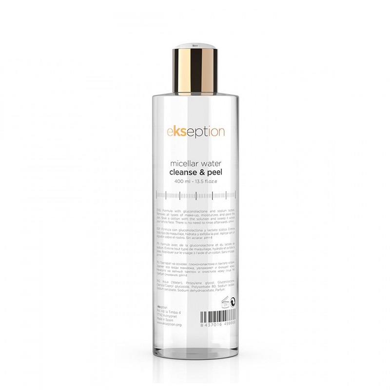 EKSEPTION Micellar Water Cleanse & Peel - Čistící micelární voda 400ml