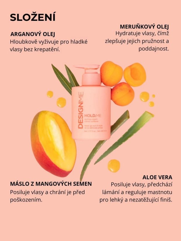 DESIGNME Hold.Me Styling Cream - vyhlazující krém 230 ml