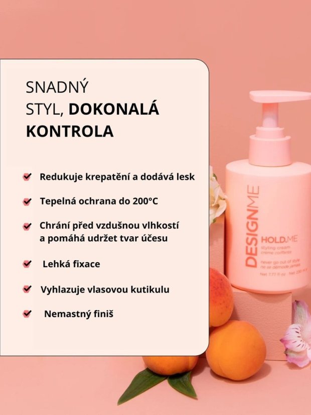 DESIGNME Hold.Me Styling Cream - vyhlazující krém 230 ml