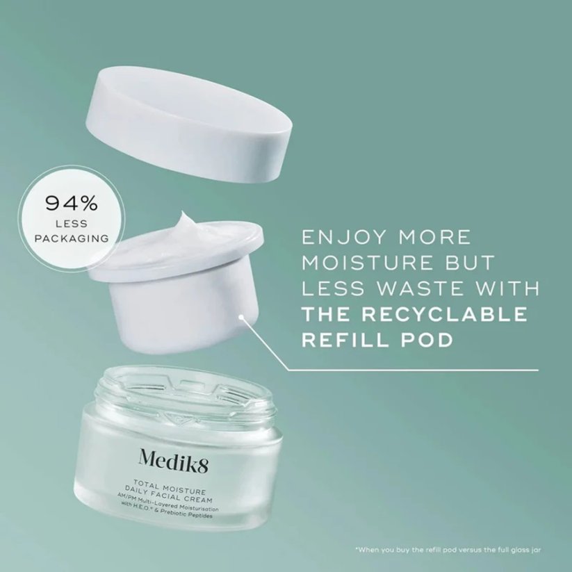 MEDIK8 Total Moisture Daily Refill - hydratační krém (náhradní náplň) 50 ml